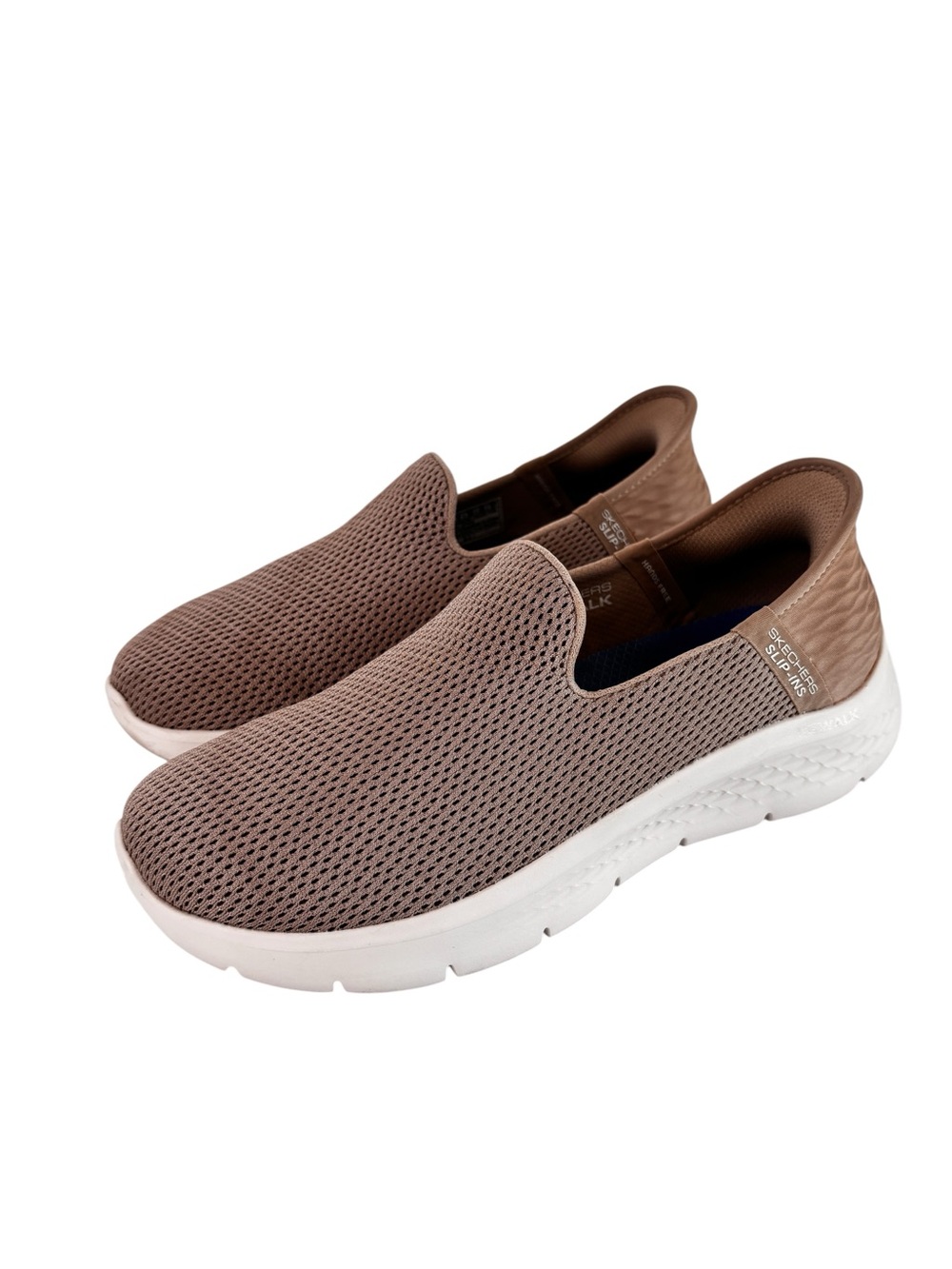 Skechers Women's Tan Hands Free Slip-ins Go Walk Comfort Shoe Size 8 Sneakers
